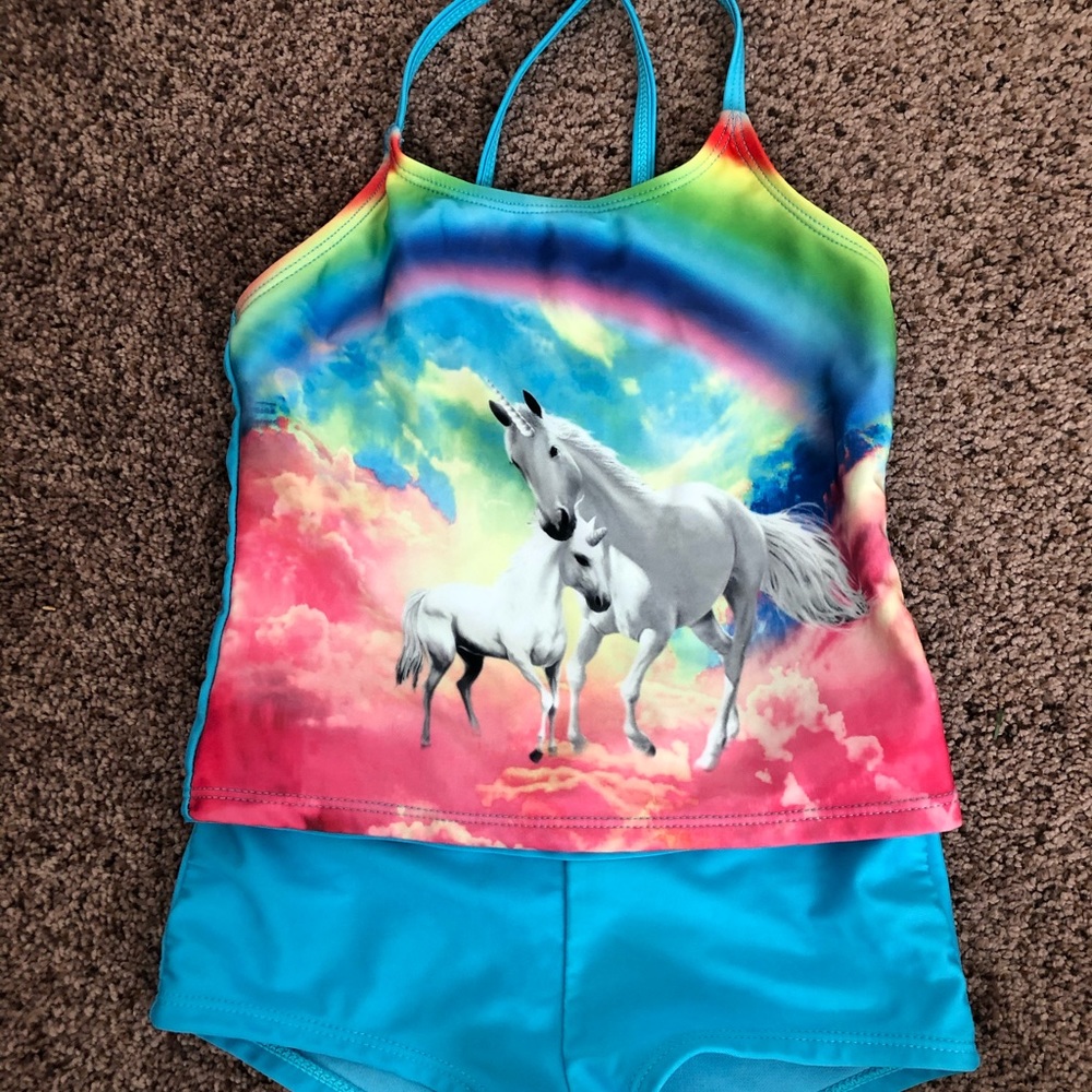 Girls Unicorn Swimsuit